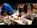 줄서서 먹는 광장시장 수제 순대 할머니 / popular granny korean sausage / blood sausage - street food korea