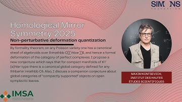 Maxim Kontsevich, IHES: Non-perturbative deformation quantization.