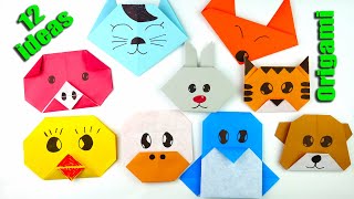 12 ideas para hacer origami fácil para niños. [Origami animales fácil]