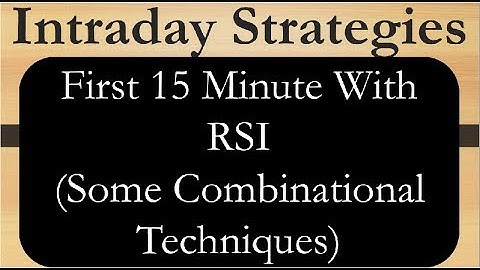 Intraday First 15 Minute With RSI | By Abhijit Zingade