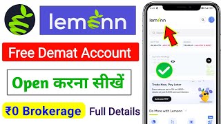 Lemonn App Free Demat Account Open Kaise Kare | Lemon Demat Account Opening Process