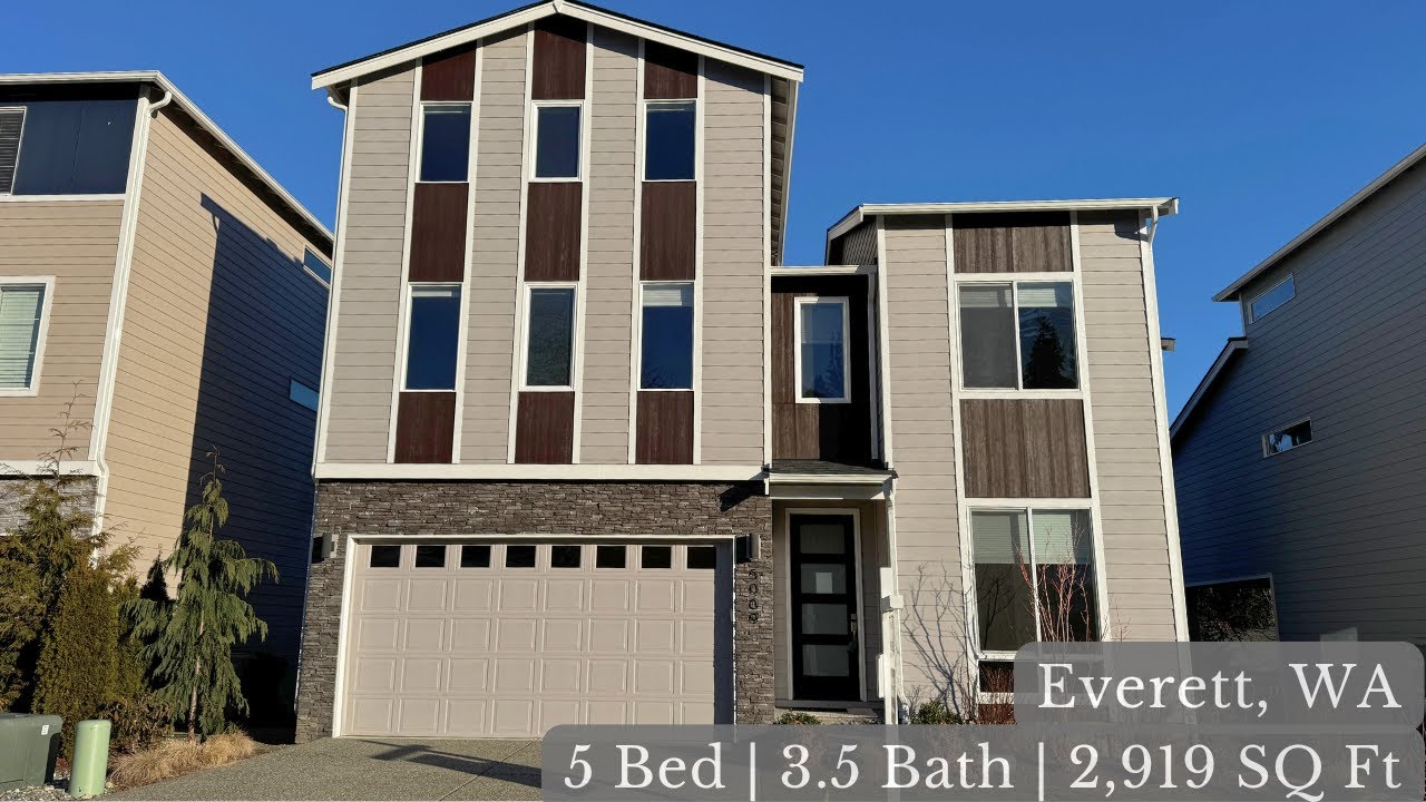 Welcome to this impressive 3-story, 5-bedroom, 3.5-bath, 2,919 sq. ft. home in Everett, WA!