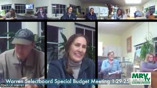 Warren Selectboard Special Budget Meeting 1-29-25
