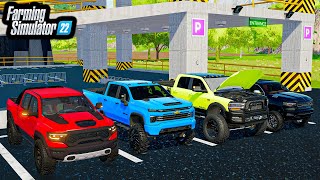 PARKING GARAGE LIFTED TRUCK MEET! | Farming Simulator 22