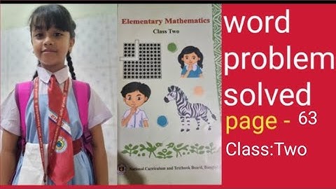 Class 2, Elementary mathematics 2024 ,page _63 English version.(Easy solution).#maths#viralmaths#fyp