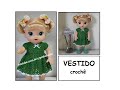 Vestido em crochê para Baby Alive - passo a passo