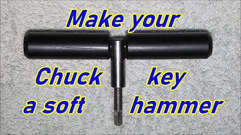 Small cnc lathe chuck key for 3 jaw chuck, becomes a soft hammer when larger handles were added