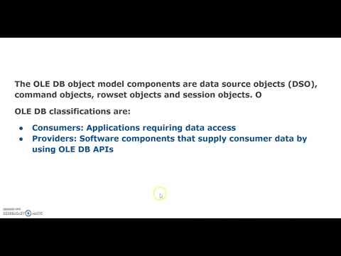 Video: Hva er OLE DB-tilkobling?