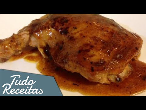 Coxa de frango assada com molho agridoce // deliciosa!