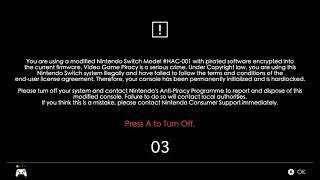 Nintendo Switch Anti-Piracy\/Modding measure and Power Off Refusal