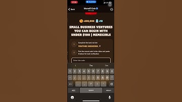 SMALL BUSINESS VENTURES YOU CAN BEGIN WITH UNDER $100 | MEMEGIRLS | Memefi answer | Memefi video cod