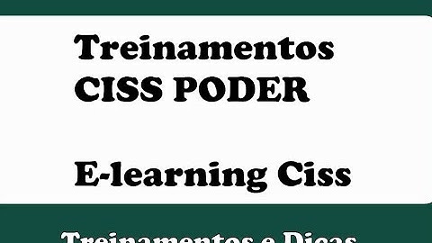 Como realizar treinamentos CISS PODER
