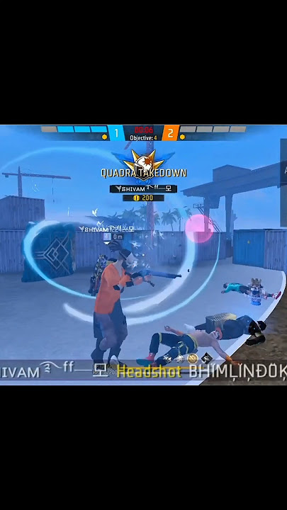 FREE FIRE 1 VS 4 gameplay shots #freefire #shorts#victoryanthem