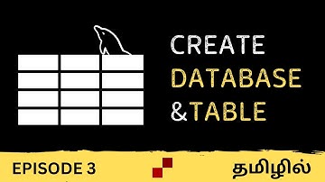 #3 -  Create, Alter & Drop Tables in MySQL | Beginner SQL Tutorial in Tamil