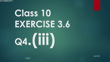 Class - 10th, Ex - 3.6, Q2 (iii) Maths (Pair of Linear Equations in Two Variables) NCERT CBSE