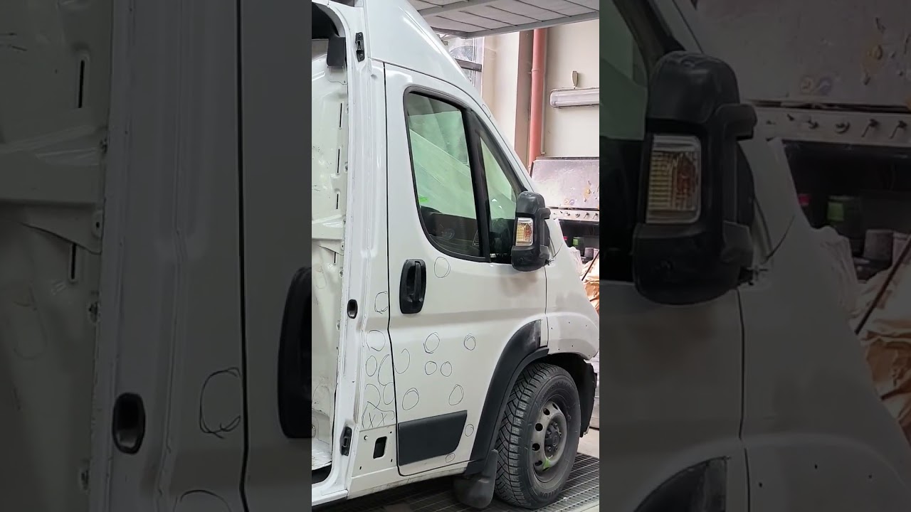 Fiat Ducato van preparations to turn into a campervan 