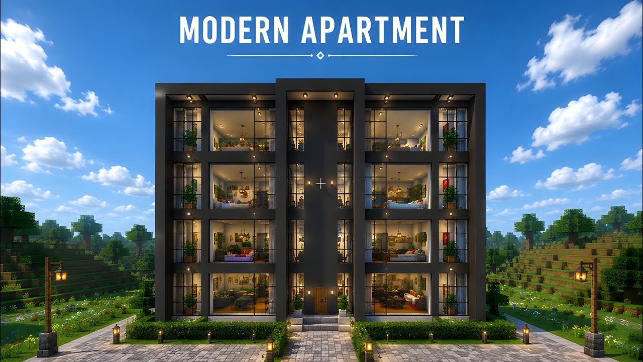 Build modern apartment in Minecraft #trending #minecraft #gaming - YouTube
