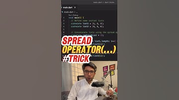 How to concatenate two list in dart using spread operator #dart #trick  #programming #flutter#coding