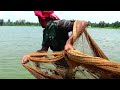 Amazing Net Fishing in River