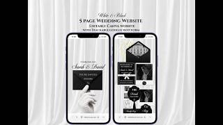 Luxury White & Black Wedding Website Template Editing Guide + Google Rsvp Form