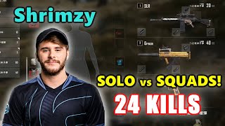 Soniqs Shrimzy - 24 KILLS - GROZA + SLR - SOLO vs SQUADS! - PUBG