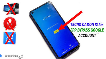 TECNO CAMON 12 AIR Frp Bypass Google Account Bypass Without PC 💻