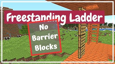 How To Make a Freestanding Ladder NO BARRIER BLOCKS Java Only - Minecraft Tutorial