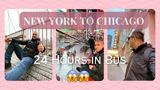 New York to Chicago by Bus | Public Transport in America My Hostel | Tour in Chicago | Langh Ja