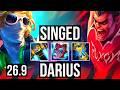 SINGED vs DARIUS (TOP) | Deathfire Touch | EUW Master | 26.9