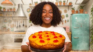 BAKING WHILE BAKED | Pineapple Upside Down Cake Recipe