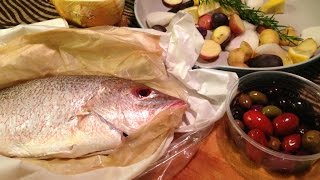 Deboning a whole Red Snapper; the fish stays Whole!