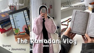 PRODUCTIVE Ramadan Vlog Week 3 🌙 Balancing Deen & Dunya + Muslimah + Huge Book Haul + Study Vlog