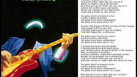 Dire Straits - Money for Nothing Original Unedited Banned