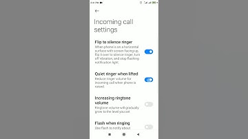 Redmi 7A MIUI 12.5 Designed by Xiaomi Incoming call settings - Quiet Ringer when lifted feature