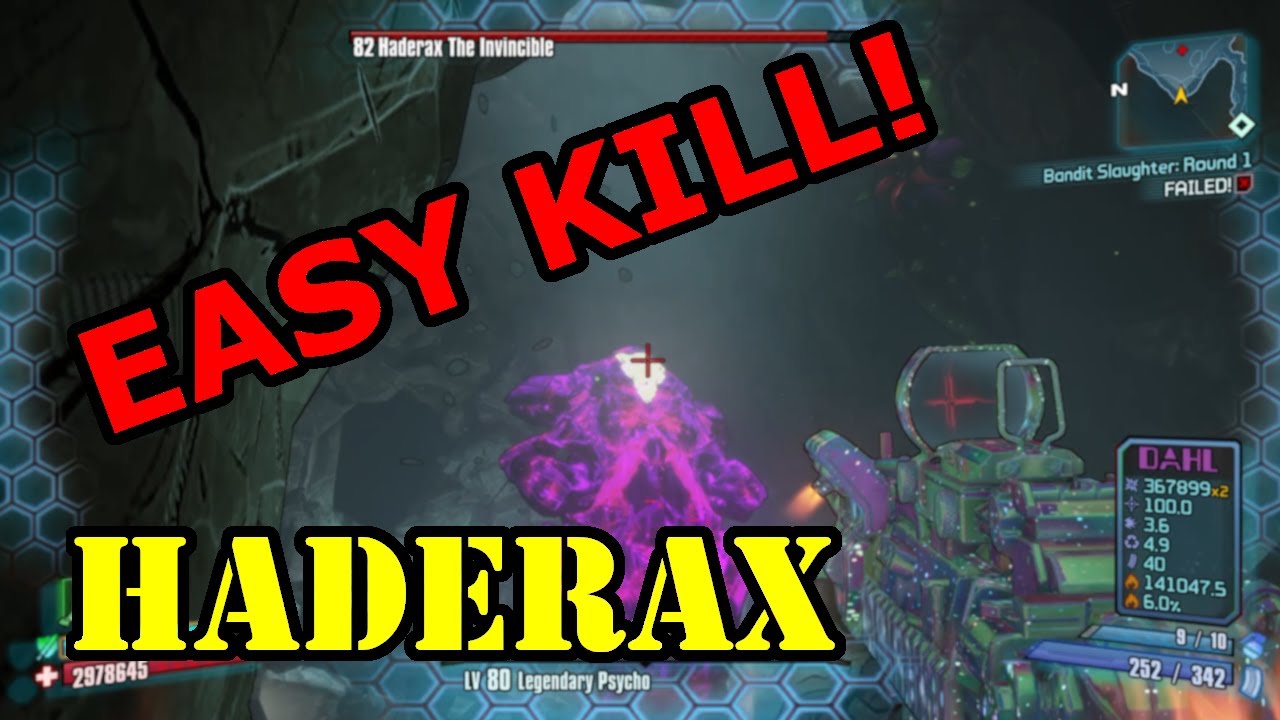 borderland 2 ตัวละคร  Update 2022  Haderax Solo-Kill w/ Krieg Guide [Borderlands 2]