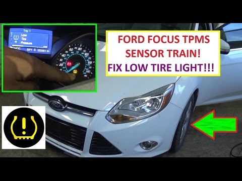 How to Train TPMS Tire Pressure Sensors on Ford Focus MK3  Low Tire Pressure Light FIX RESET