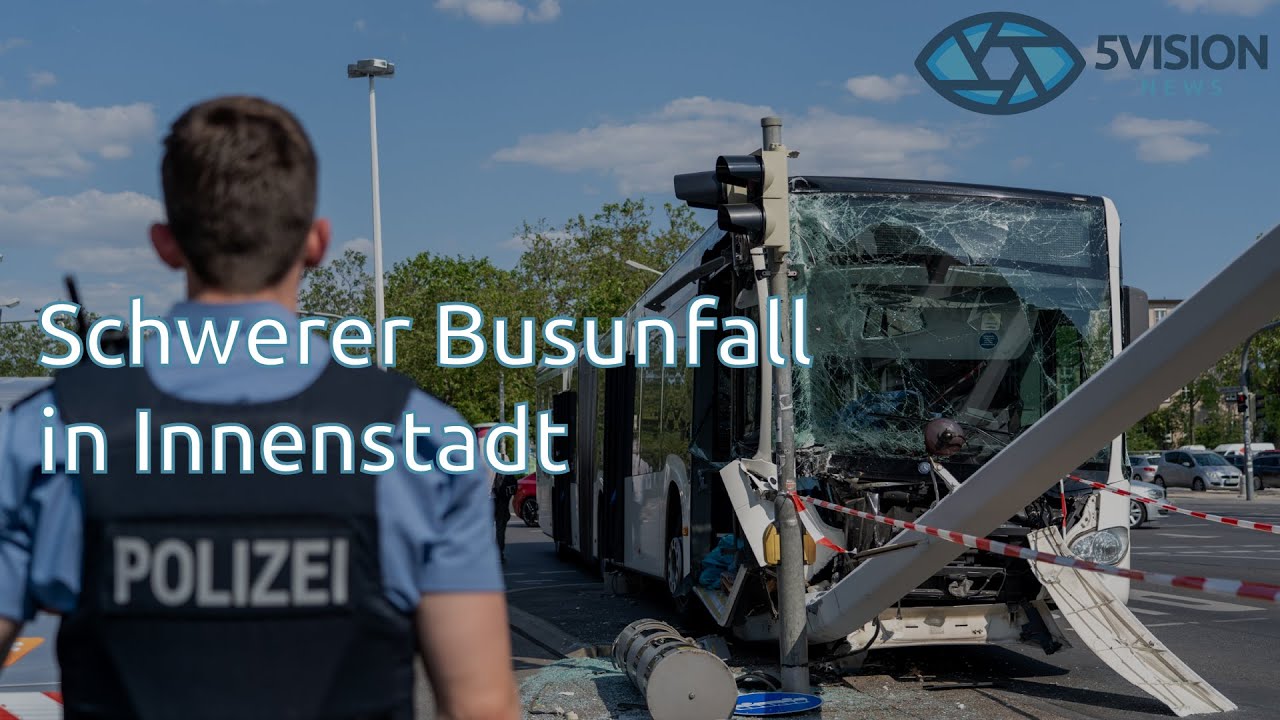 Darmstadt: Schwerer Busunfall - Mehrere Verletzte - Fahrer verliert die Kontrolle