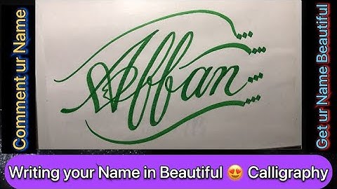 Affan Name Signature Calligraphy | How to Draw |  #mybloopers #asmr #shorts #tiktok #Affan
