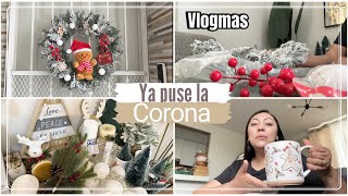 VLOGMAS UN DIA TRANQUILO/ARME LA CORONA LA PUSE EN LA ENTRADA 🎄✨