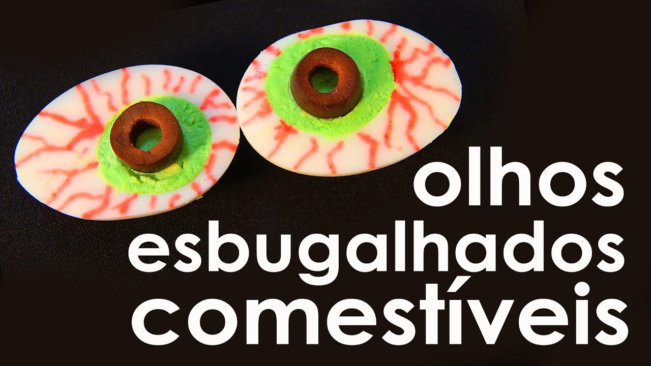 Olhos esbugalhados comestíveis (receita de Halloween) adivinhação dificil