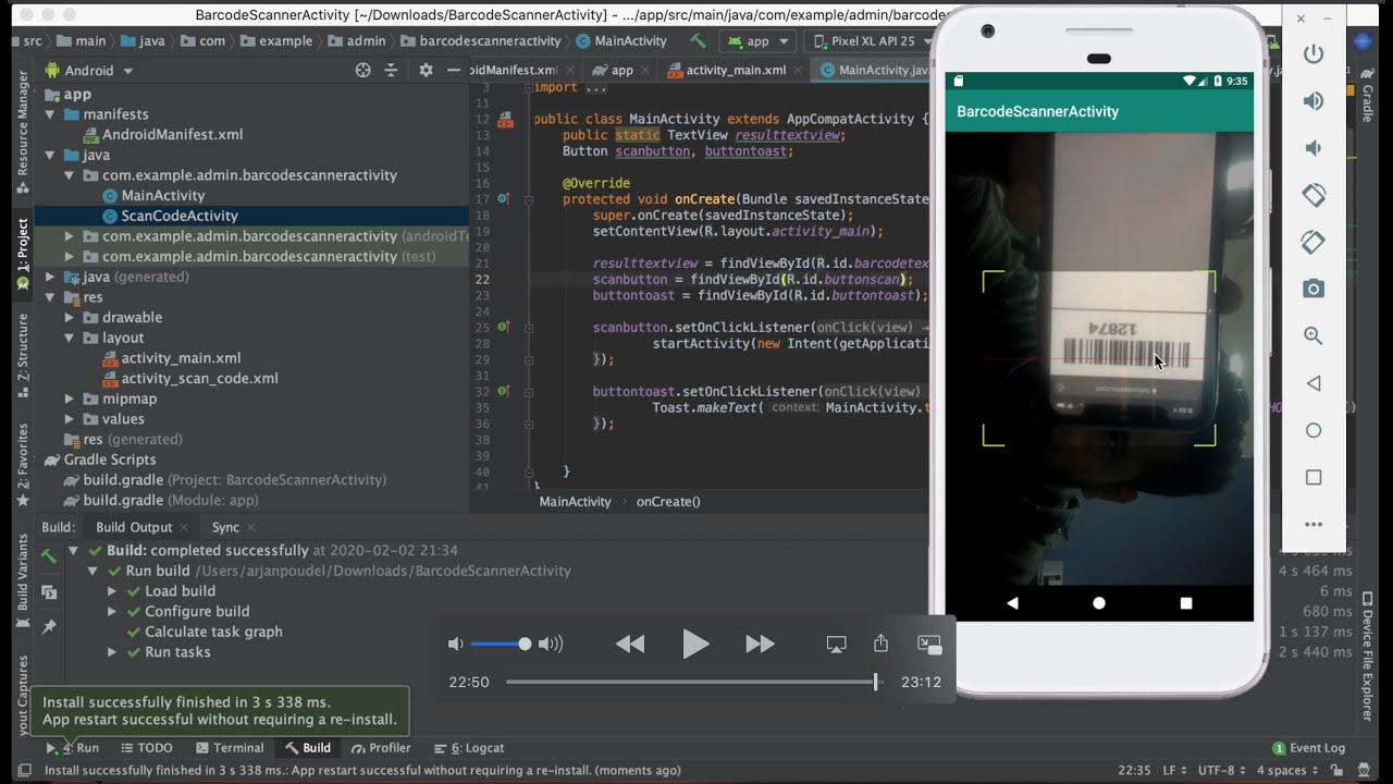 Android Barcode Scanner app Qrcode Scanner Android app YouTube