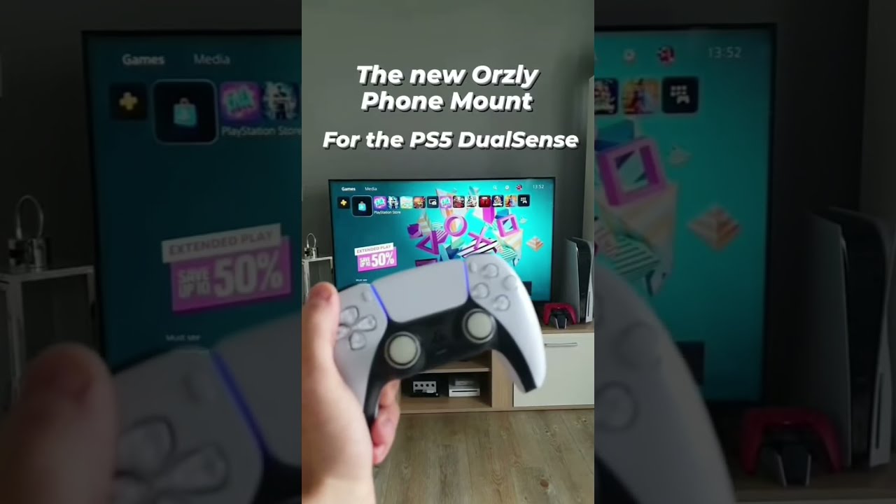 Orzly PS5 Controller Clip - Support Mobile d'affichage Réglable