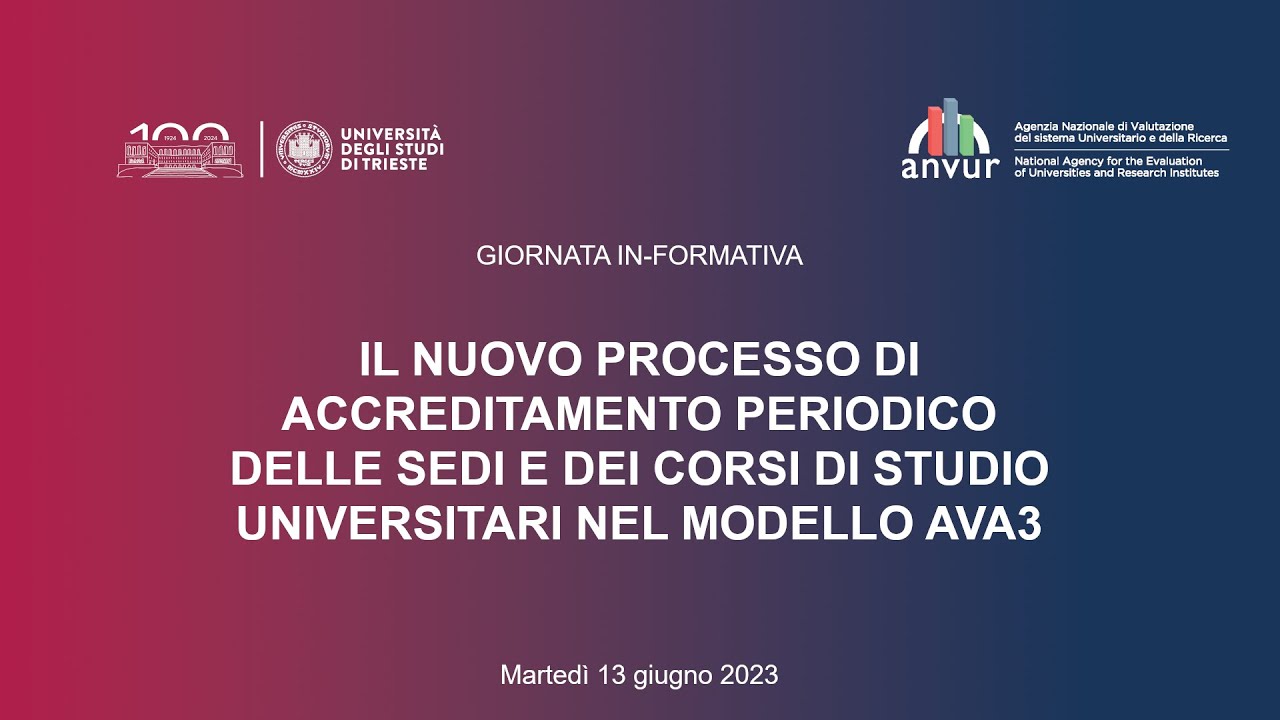 Il nuovo processo di accreditamento periodico delle sedi e dei corsi di studio nel modello AVA3