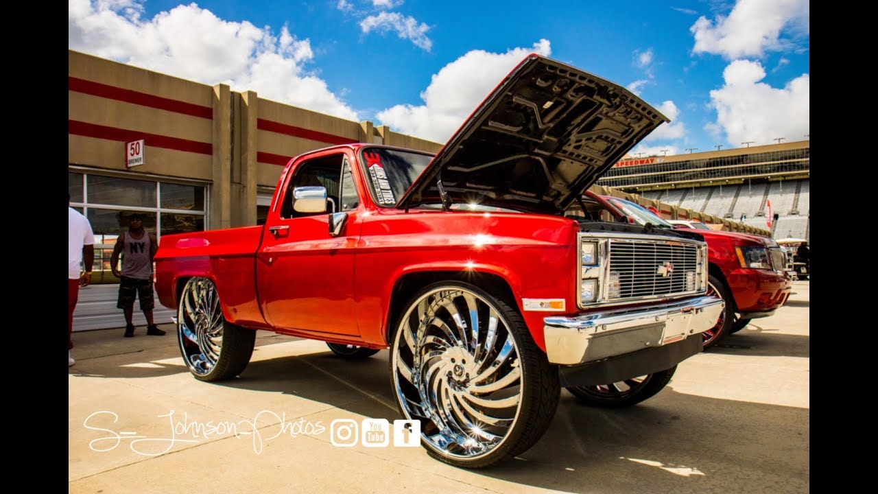 Super Charged, 34s, candy paint: Supercharged Chevy Short Bed on 34 ...
