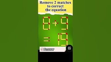 Matches puzzle №27 Remove 2 matches to correct the equation