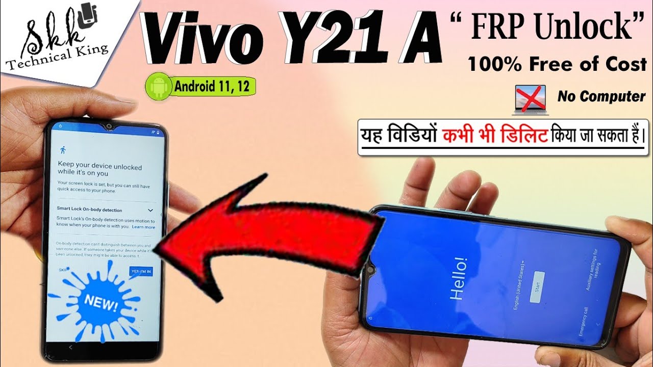 Vivo Y21A ( Vivo v2149 ) Y21,Y21T FRP bypass without PC 2022-23 new
