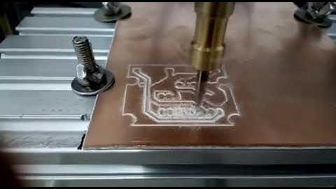 Fabrication of a PCB using the mini-CNC machine developed at UEM Jaipur