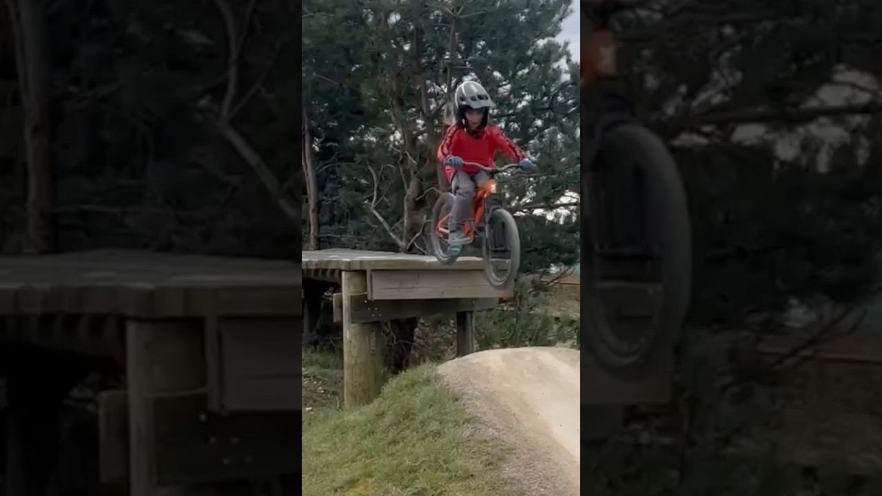 Crank flip drop off at farmer johns mtb park , 