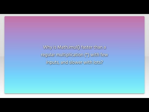 Why is Math.imul() faster than a regular multiplication (*) with few inputs, and slower with lot...