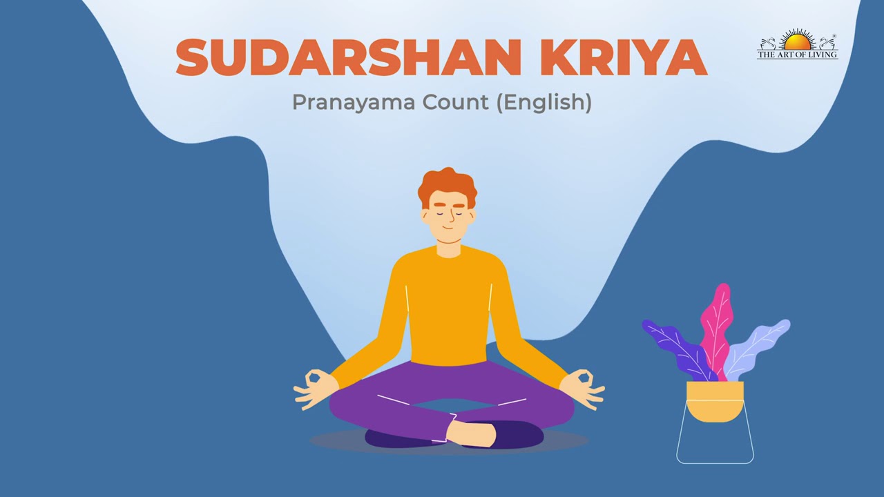 Sudarshan Kriya Pranayama Count English  Ujjai Breathing  Bhastrika  Om Chanting